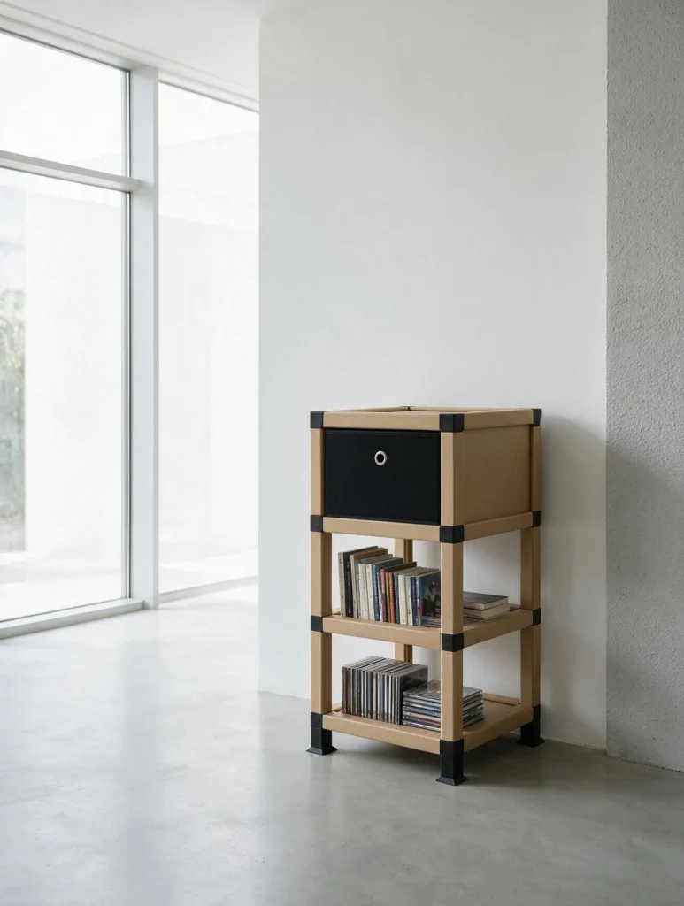 Szafka nocna z półkami